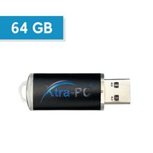 Load image into Gallery viewer, Xtra-PC 64GB drive, Black with Xtra-PC logo
