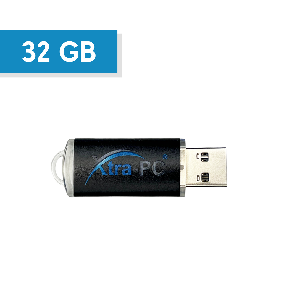 Xtra-PC 32GB drive, Black with Xtra-PC logo
