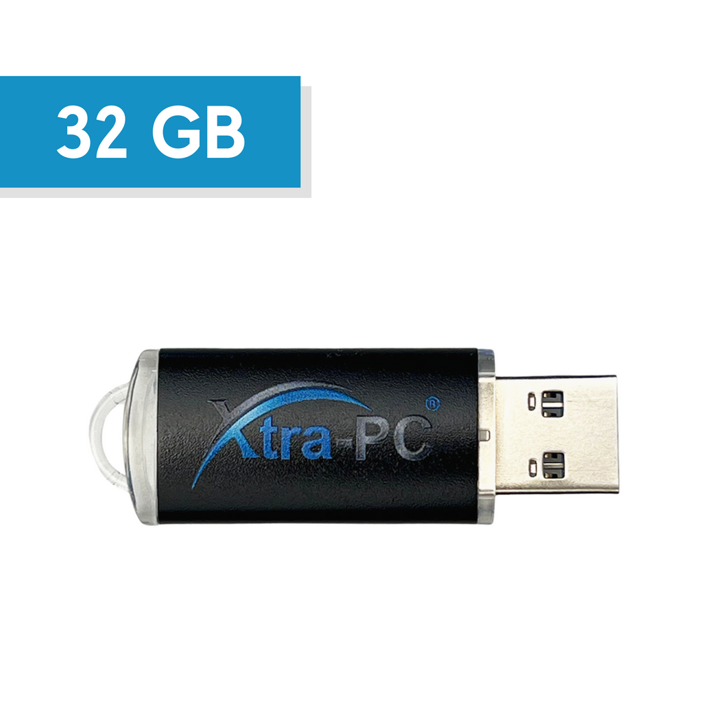 Xtra-PC 32GB drive, Black with Xtra-PC logo